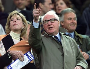 Sir Jack points the way during a Wolves' trip to Millwall