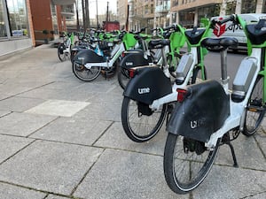 E-bikes on a pavement