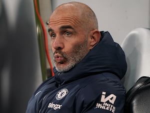 Enzo Maresca in the Chelsea dugout