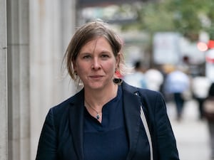 Josie Stewart arriving for a hearing in central London at the Foreign Office whistleblower’s employment tribunal