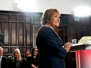 Margaret Hodge speaking in a room