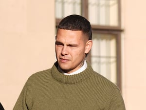 Tyron Frampton, known by the stage name Slowthai, accompanied by his wife Anne-Marie, arriving at Oxford Crown Court (Joe Giddens/PA)