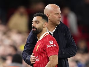 Mo Salah and Arne Slot