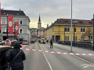 A cordoned off street with police