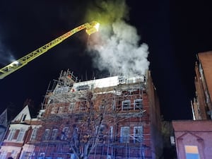 Firefighters at the scene of a fire on Lyncroft Gardens in West Hampstead