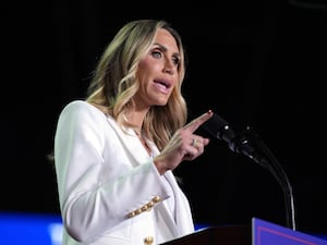 Lara Trump speaks at a campaign rally