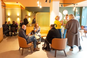 Seating inside the new coffee shop. Photo: Starbucks