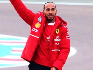 Hamilton waving