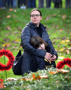 People of all ages took part in the act of remembrance in Dudley