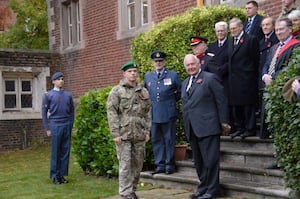 Student and Senior Army Cadet, Warrant Officer Lewis Wood is ceremoniously presented with the new Intelligent Corp beret on behalf of the contingent 