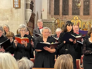 Wombourne Choral Society performing in Wombourne Church