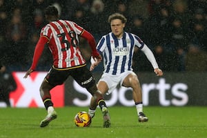 Callum Styles impressed against the Blades though felt some sickness during the clash. (Photo by Adam Fradgley/West Bromwich Albion FC via Getty Images)