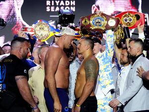 Tyson Fury and Oleksandr Usyk face off