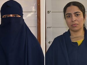 The two custody images of Farishta Jami