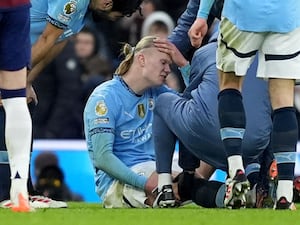 Erling Haaland's knee injury has not improved enough for him to return against Liverpool