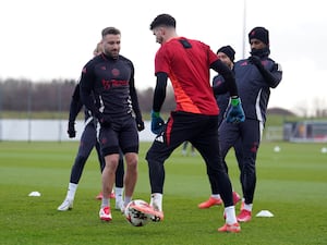 Man Utd players training