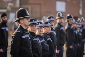 Chief Constable Craig Guildford meets officers