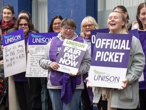 Unison members on a picket line