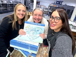 Wendy Powis, Nichola Johnson and Bethaney Ridge at the launch of the "Year for you" calendar