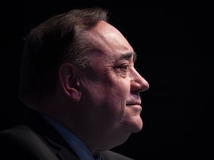 A side profile of Alex Salmond's head