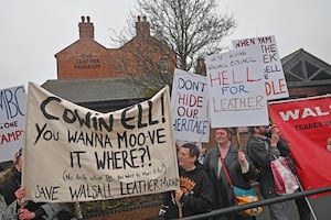 MP Valerie Vaz joined protesters at a march through Walsall protesting against plans to move the leather museum