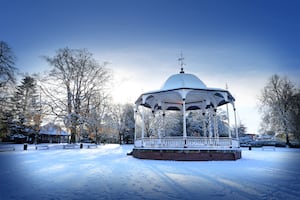 Snow fall in West Park, Wolverhampton, in November