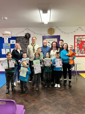 MP recognises achievements at 1st Rugeley Scout group.