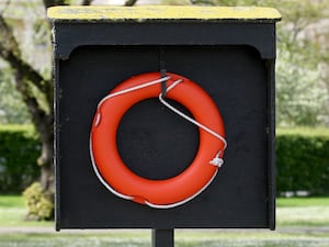 A lifebuoy in a park