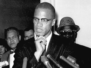 Malcolm X speaks to reporters in Washington DC on May 16 1963