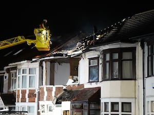 Firefighters at the scene on Ley Street, Ilford