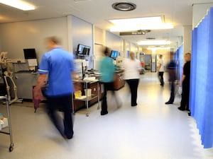 Staff on a busy NHS hospital ward