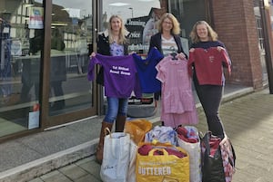 Councillor Zoe Turner of Shifnal Town Council, Catherine Rogers of St
Andrew’s Church and Jannene Dunkerley of Wood’s the Cleaners.