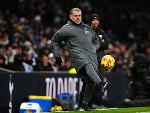 Ange Postecoglou on the touchline