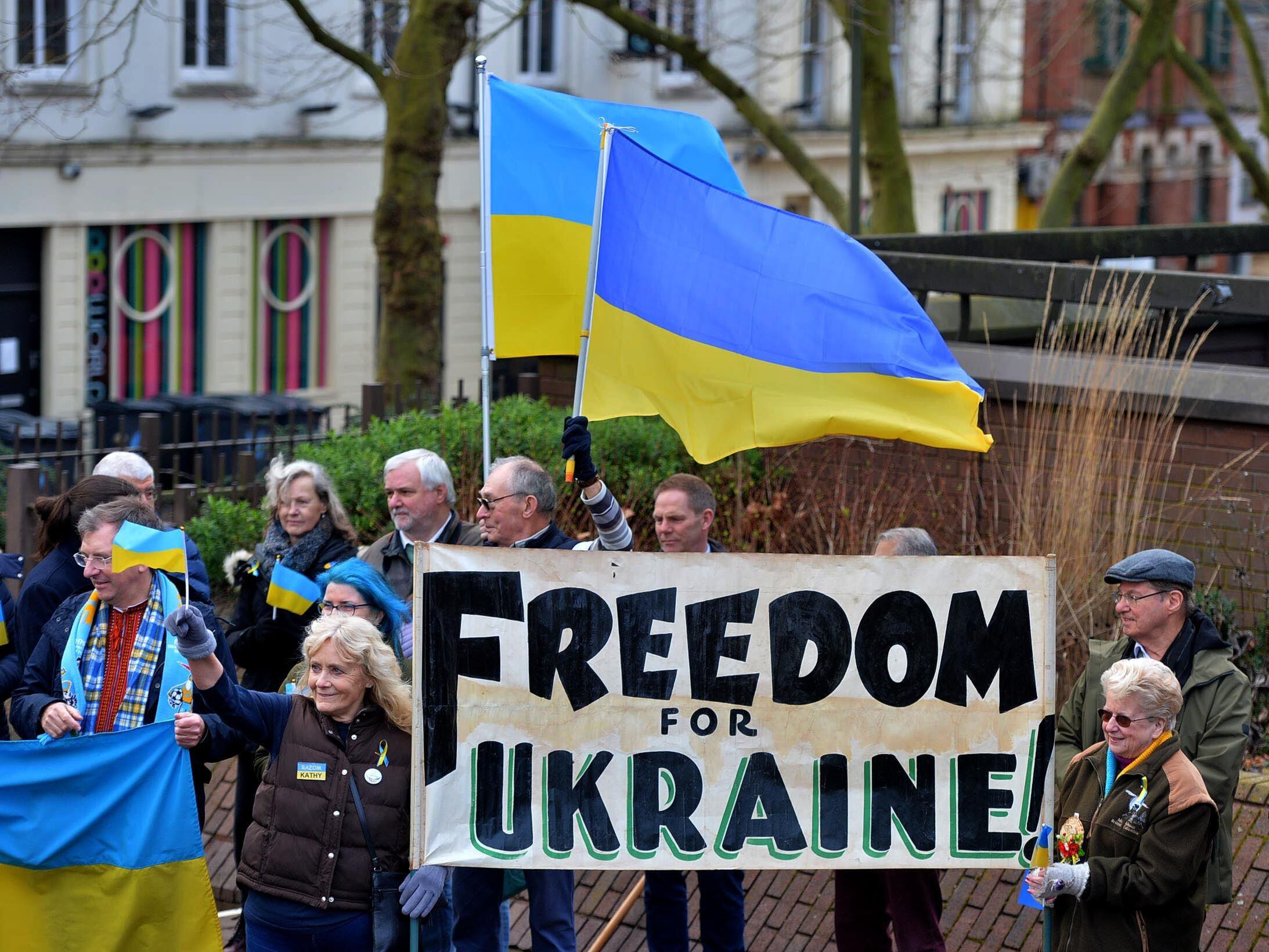 Solemn service held in Wolverhampton to mark one year since Russia invaded Ukraine