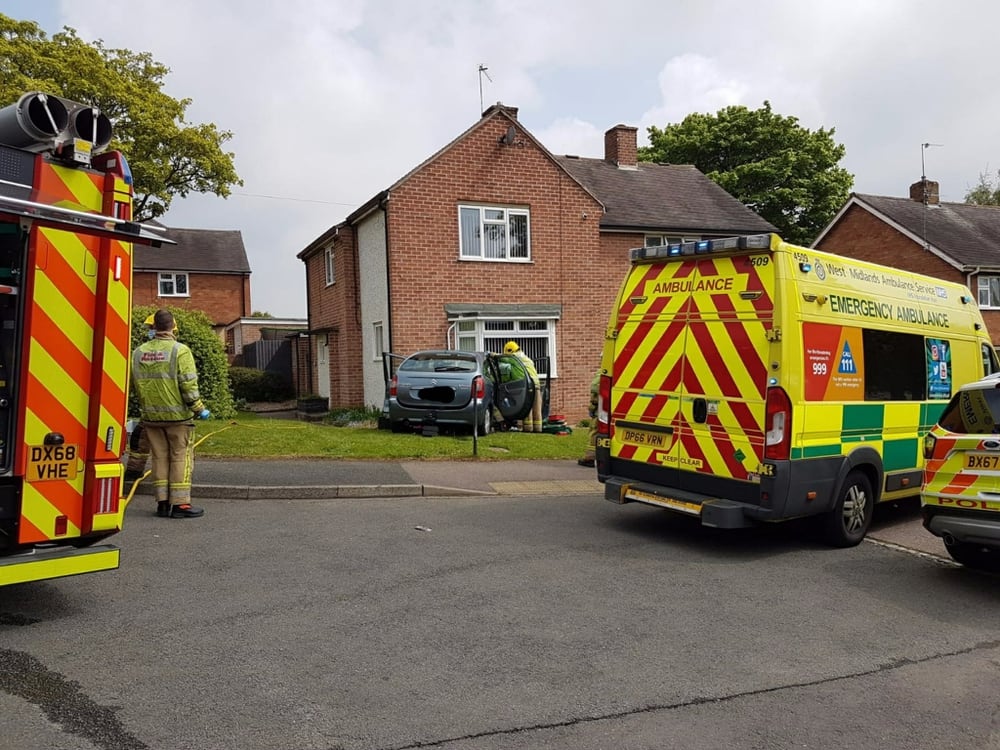 Driver suffers medical episode before car crashes into Cannock house