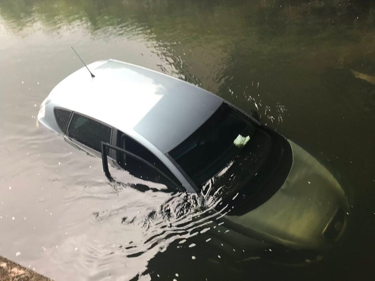 Stolen car found submerged in river by West Bromwich police | Express ...