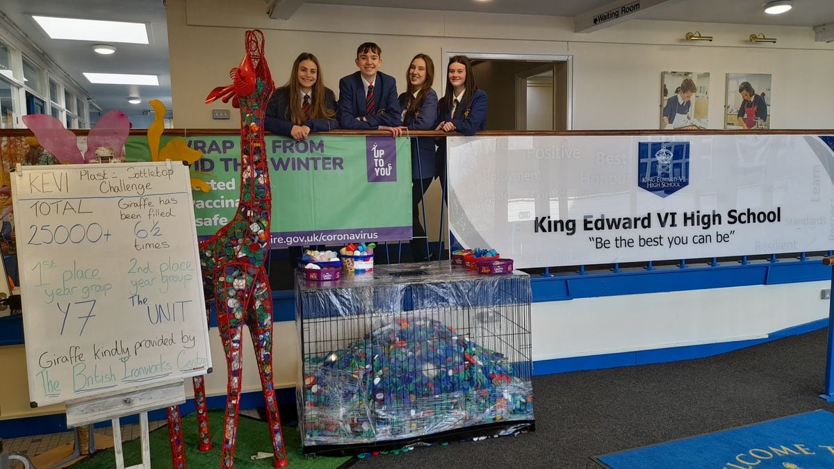 The school has collected more than 25,000 plastic bottle caps in the past month