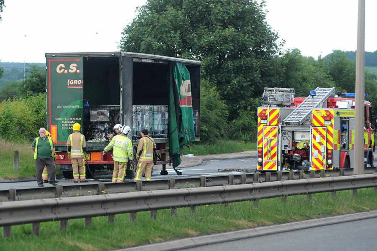 Road Closed After Trailer Catches Fire Near M6 Express And Star